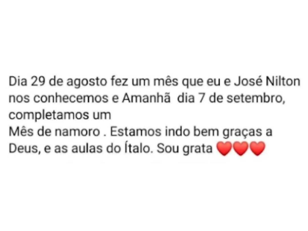 Print do depoimento