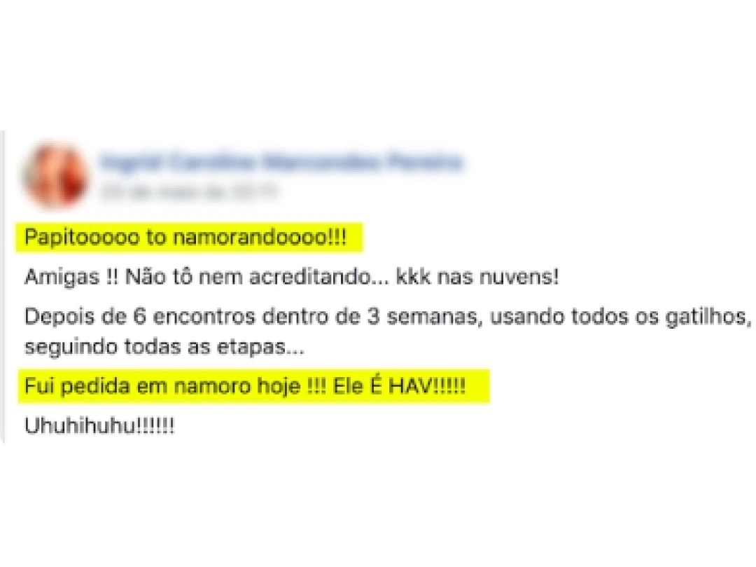 Print do depoimento