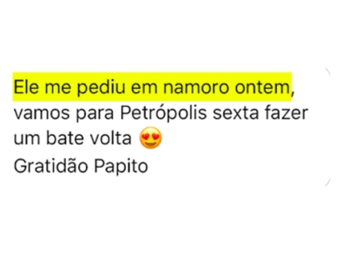 Print do depoimento